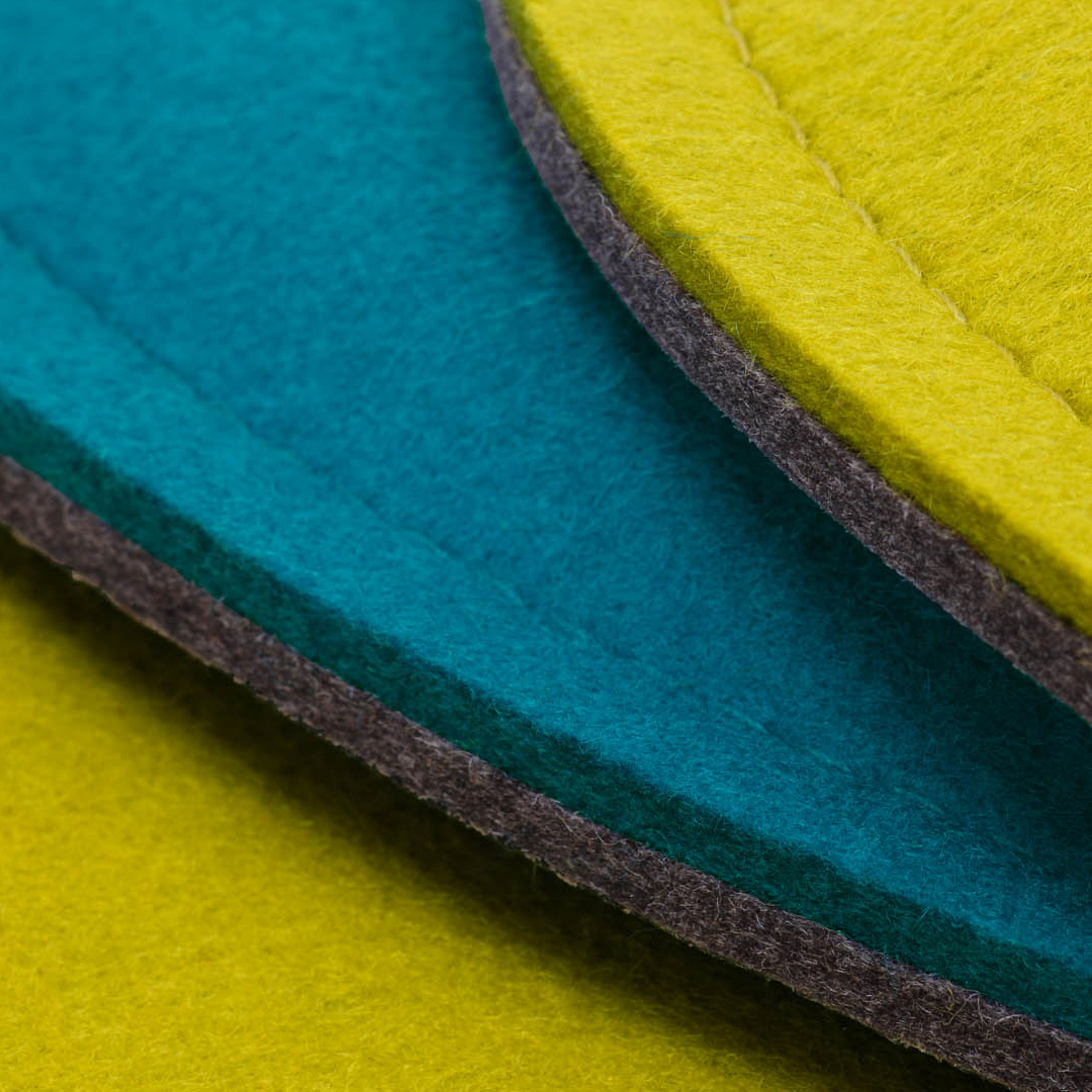 Filz-Zuschnitt zweilagig mit Antirutsch und Füllung (2 x 3 mm)