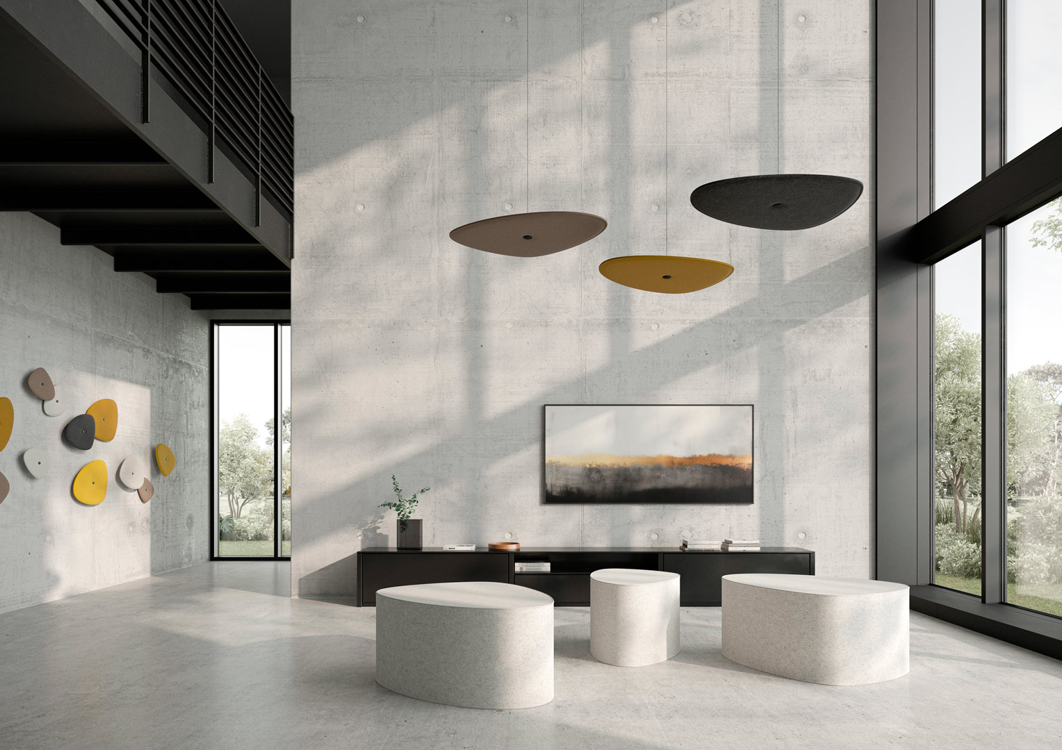 Deckenelement Spot Stone 3er-Set