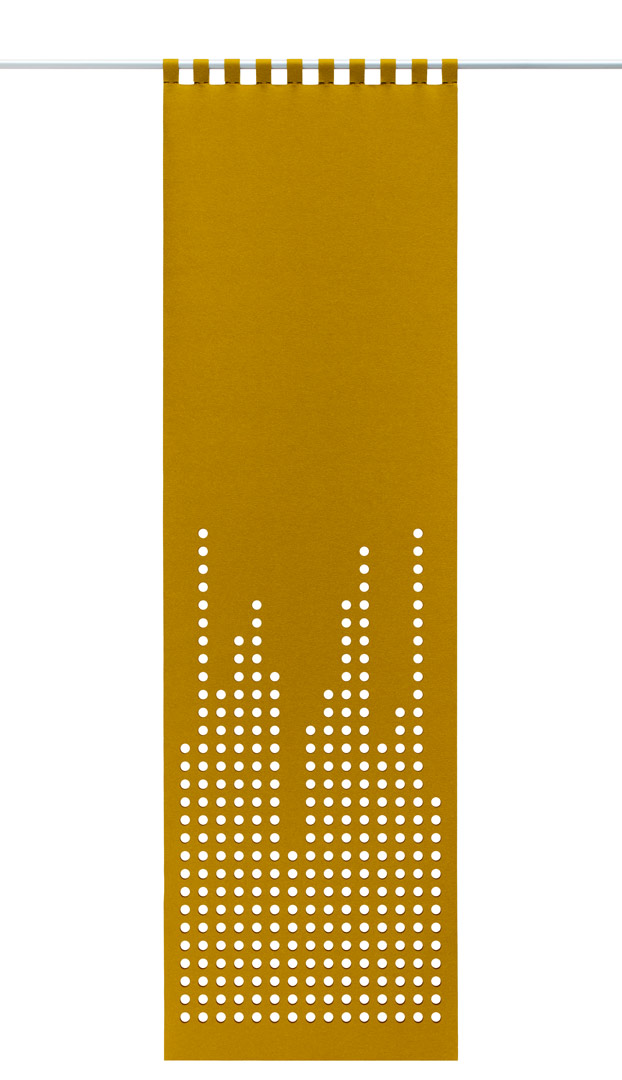 Flächenvorhang Skyline mit Schlaufen