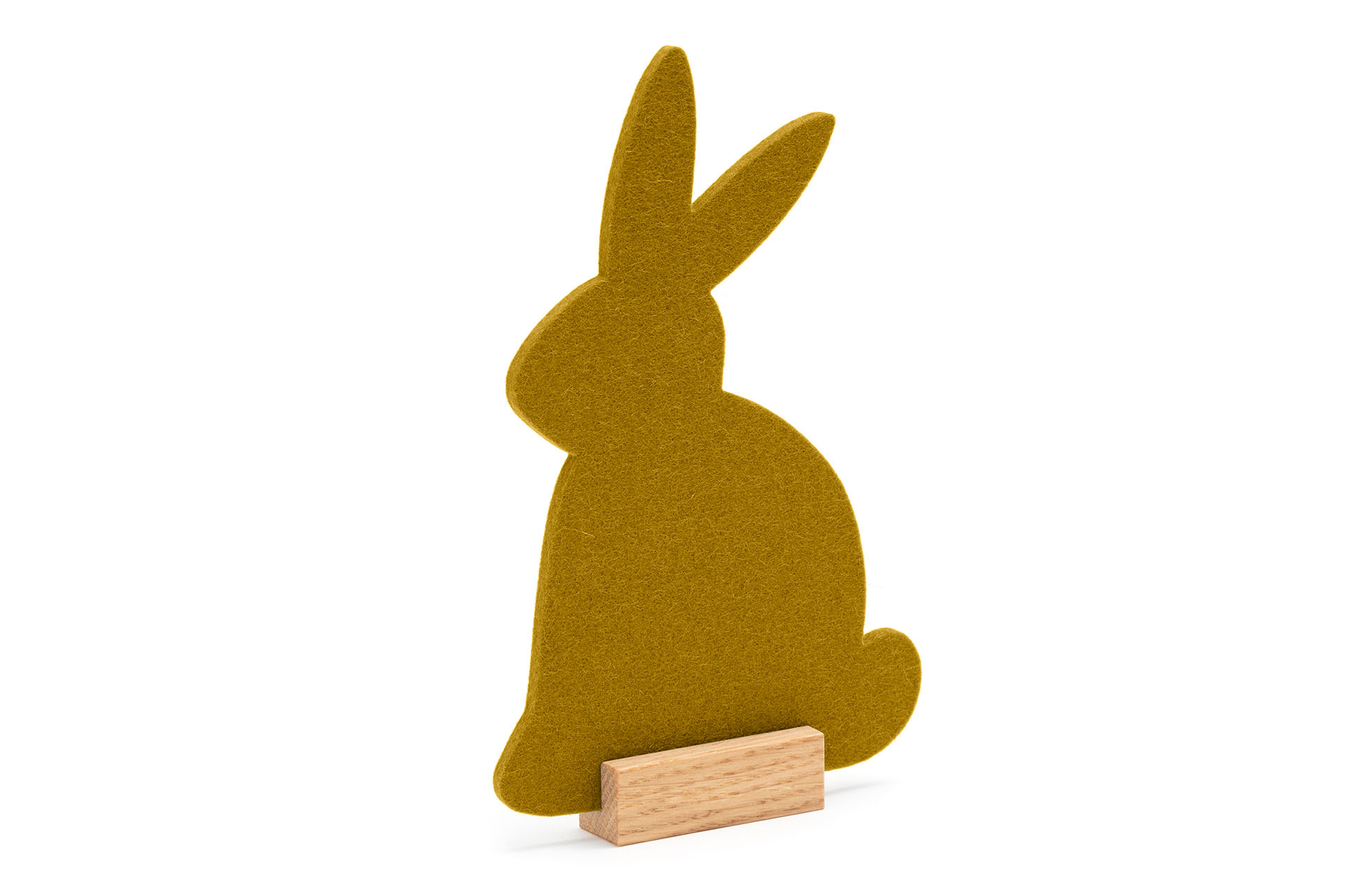 Aufsteller Deko Hase mit Sockel aus Eiche (2 St.)