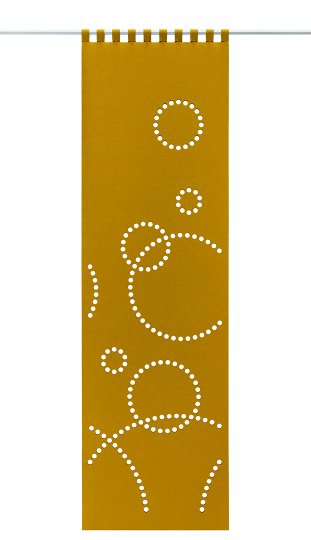 Flächenvorhang Stamp rund mit Schlaufen